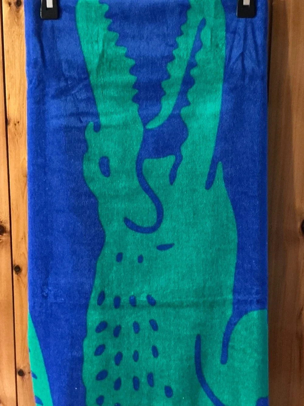 Lacoste Frame Crocodile Print Cotton Beach Towel, 36